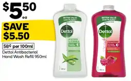 Woolworths Dettol Antibacterial Hand Wash Refill offer