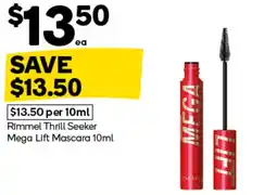 Woolworths Rimmel Thrill Seeker Mega Lift Mascara offer