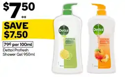 Woolworths Dettol Profresh Shower Gel offer
