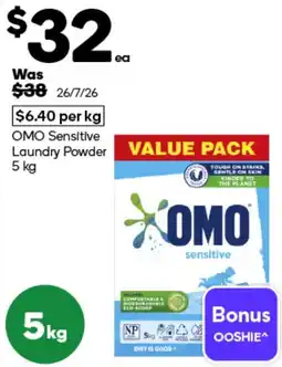 Woolworths OMO Sensitive Laundry Powder offer