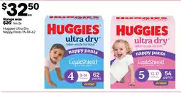 Woolworths Huggies Ultra Dry Nappy Pants offer