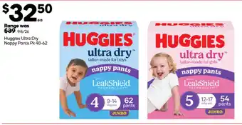 Woolworths Huggies Ultra Dry Nappy Pants offer