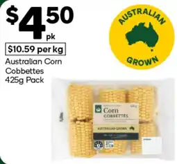 Woolworths Australian Corn Cobbettes offer