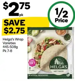 Woolworths Helga's Wrap Varieties offer