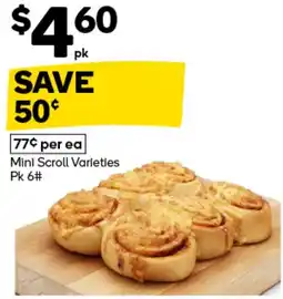 Woolworths Mini Scroll Varieties offer