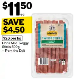 Woolworths Hans Mild Twiggy Sticks offer
