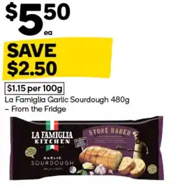 Woolworths La Famiglia Garlic Sourdough offer