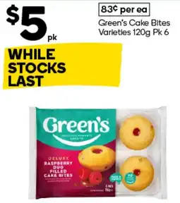 Woolworths Green's Cake Bites offer