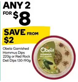 Woolworths Obela Garnished Hommus Dips offer