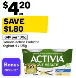 Woolworths Danone Activia Probiotic Yoghurt offer