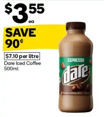 Woolworths Dare Iced Coffee offer