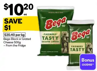 Woolworths Bega Farmers' Tasty Grated Cheese offer