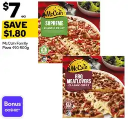 Woolworths McCain Family Pizza offer