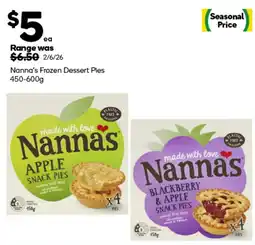 Woolworths Nannas Apple Snack Pies offer