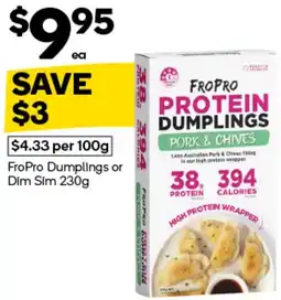 Woolworths FroPro Protein Dumplings offer