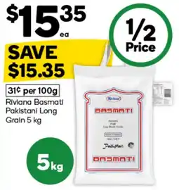 Woolworths Riviana Basmati Pakistani Long Grain offer