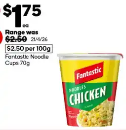 Woolworths Fantastic Noodles Chicken offer