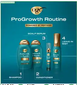 Woolworths OGX ProGrowth + Peptide Routine offer
