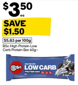 Woolworths BSc High Protein Low Carb Protein Bar offer