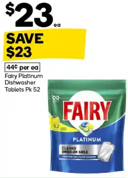 Woolworths Fairy Platinum Dishwasher Tablets offer