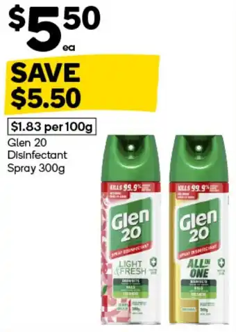 Woolworths Glen 20 Disinfectant Spray offer