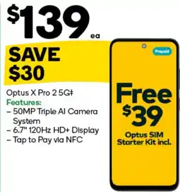 Woolworths Optus X Pro 2 5G+ offer