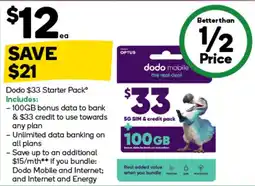 Woolworths dodo mobile 5G SIM & credit pack offer
