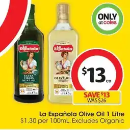 Coles La Española Olive Oil offer