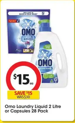 Coles Omo Laundry Liquid or Capsules offer
