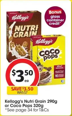 Coles Kellogg's Nutri Grain or Coco Pops offer
