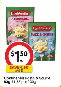 Coles Continental Pasta & Sauce offer