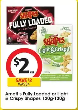 Coles Arnott's Fully Loaded or Light & Crispy Shapes offer