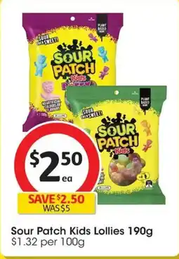 Coles Sour Patch Kids Lollies offer
