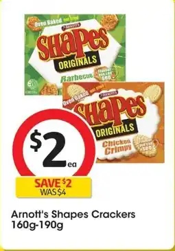 Coles Arnott's Shapes Crackers offer
