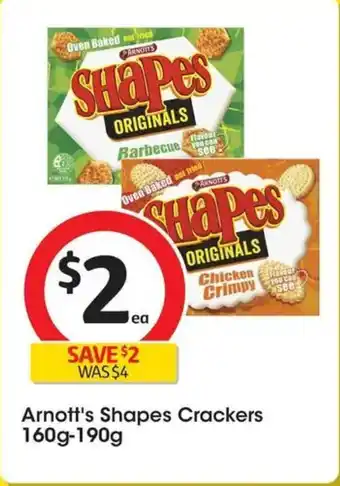 Coles Arnott's Shapes Crackers offer