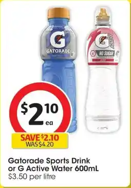 Coles Gatorade Sports Drink or G Active Water offer