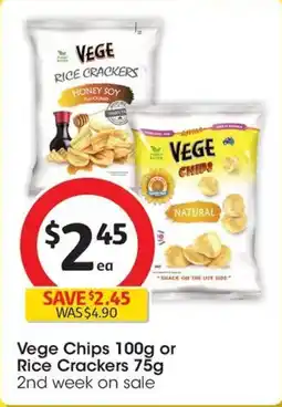 Coles Vege Chips 100g or Rice Crackers offer