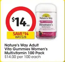 Coles Nature's Way Adult Vita Gummies Women's Multivitamin offer
