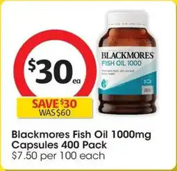 Coles Blackmores Fish Oil Capsules Capsules offer