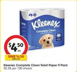 Coles Kleenex Complete Clean Toilet Paper offer