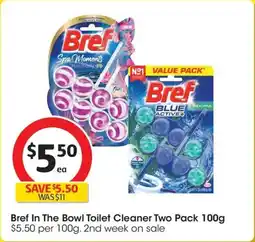 Coles Bref In The Bowl Toilet Cleaner Two Pack offer