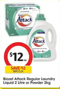 Coles Biozet Attack Regular Laundry Liquid or Powder offer