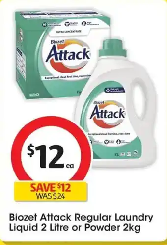 Coles Biozet Attack Regular Laundry Liquid or Powder offer