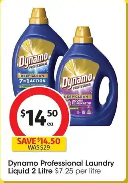 Coles Dynamo Professional Laundry Liquid offer