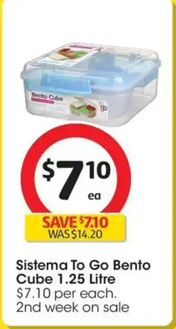 Coles Sistema To Go Bento Cube offer