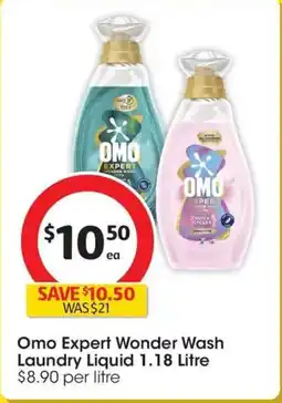 Coles Omo Expert Wonder Wash Laundry Liquid offer