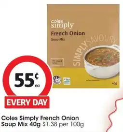 Coles Coles Simply French Onion Soup Mix offer