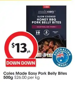 Coles Coles Made Easy Pork Belly Bites offer