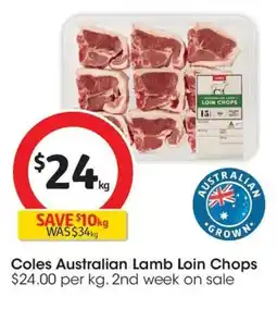 Coles Coles Australian Lamb Loin Chops offer