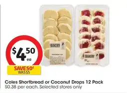 Coles Coles Shortbread or Coconut Drops offer